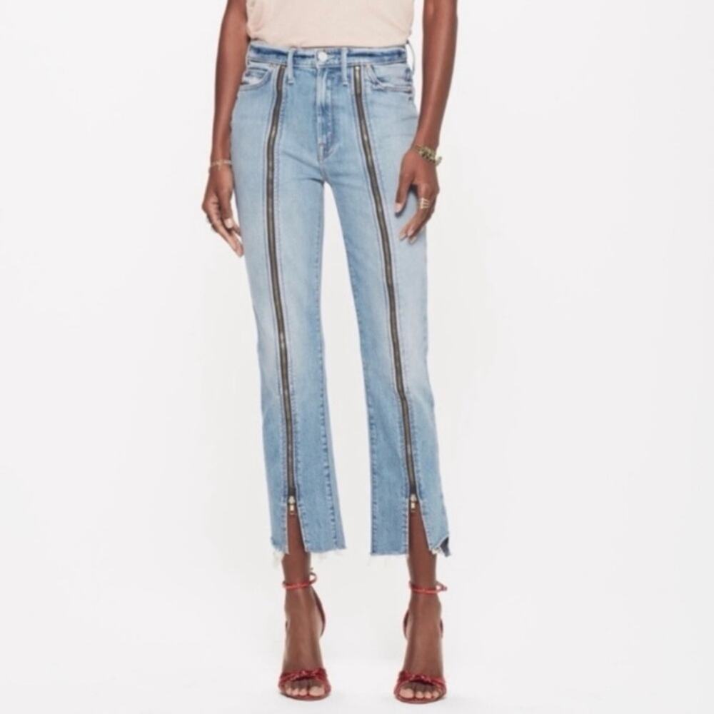 MOTHER Superior High Waisted Rascal Zip Step Fray in Misbeliever Size 27